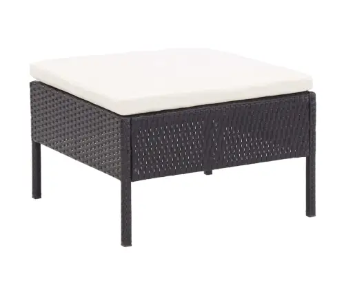 8-Daļīgs Dārza Atpūtas Mēbeļu Komplekts Ar Matračiem, Pe, Melns Vidaxl