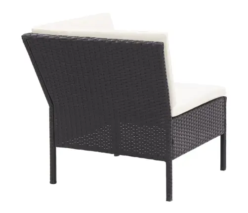 8-Daļīgs Dārza Atpūtas Mēbeļu Komplekts Ar Matračiem, Pe, Melns Vidaxl