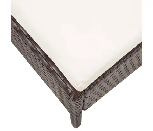 3-Osaline Aiamööblikomplekt Patjadega, Polürotang, Pruun