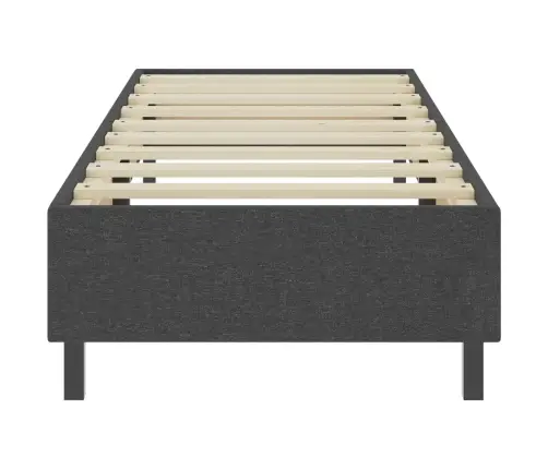 Atsperu Gultas Rāmis, Pelēks Audums, 100X200 Cm Vidaxl