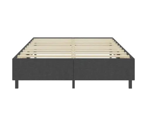 Atsperu Gultas Rāmis, 140X200 Cm, Pelēks Audums Vidaxl