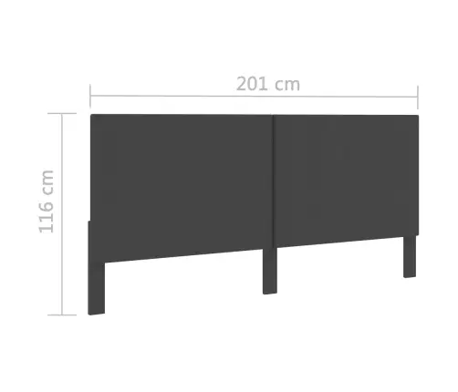 Galvgalis, Tumši Pelēks Audums, 200X200 Cm  Vidaxl