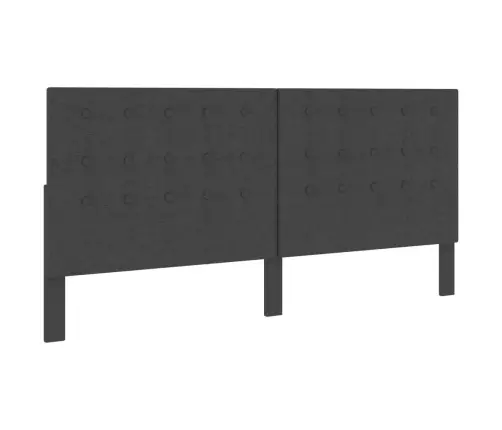 Dygsniuotas Galvūgalis, Tamsiai Pilkas, 200X200cm Audinys Dygsniuotas Galvūgalis, Tamsiai Pilkas, 200X200cm Audinys