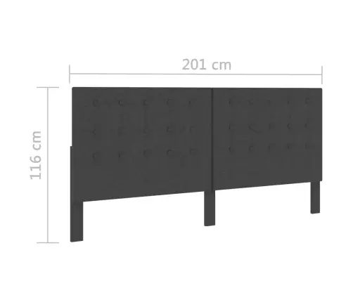 Dygsniuotas Galvūgalis, Tamsiai Pilkas, 200X200cm Audinys Dygsniuotas Galvūgalis, Tamsiai Pilkas, 200X200cm Audinys