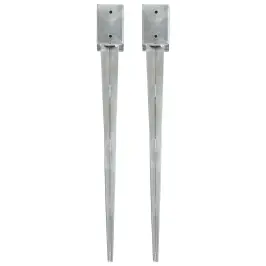 Smeigiami Kuoliukai, 2Vnt., Sidabriniai, 9X9X90cm Plienas