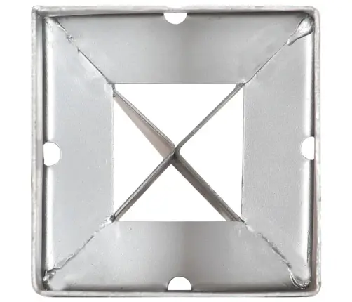 Maavaiad 2 Tk Hõbedane 9 X 9 X 90 Cm Tsingitud Teras