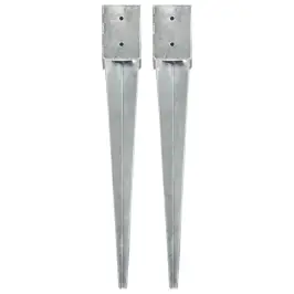 Maavaiad 2 Tk Hõbedane 10 X 10 X 76 Cm Tsingitud Teras