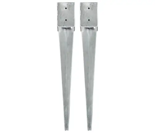 Maavaiad 2 Tk Hõbedane 10 X 10 X 76 Cm Tsingitud Teras