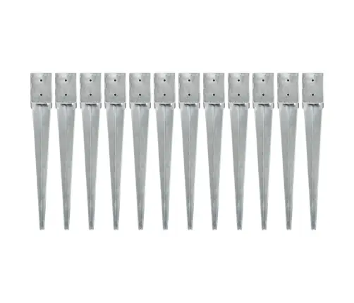 Smeigiami Kuoliukai, 12Vnt., Sidabriniai, 10X10X76cm Plienas