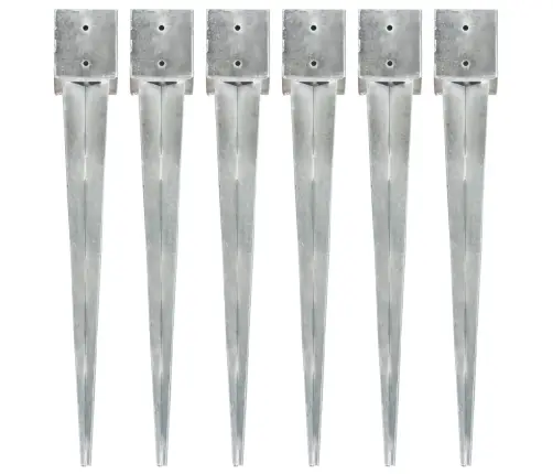 Smeigiami Kuoliukai, 6Vnt., Sidabriniai, 12X12X89cm Plienas