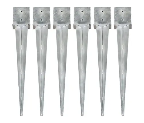 Smeigiami Kuoliukai, 6Vnt., Sidabriniai, 14X14X91cm Plienas