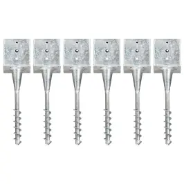 Smeigiami Kuoliukai, 6Vnt., Sidabriniai, 14X14X58cm Plienas