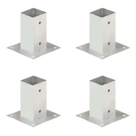 Stabu Pamatnes, 4 Gab., Cinkots Metāls, 71 Mm Vidaxl