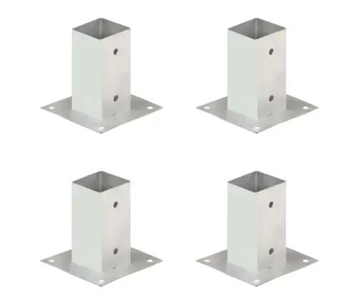 Stabu Pamatnes, 4 Gab., Cinkots Metāls, 71 Mm Vidaxl