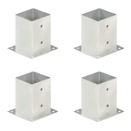 Stabu Pamatnes, 4 Gab., Cinkots Metāls, 101 Mm Vidaxl
