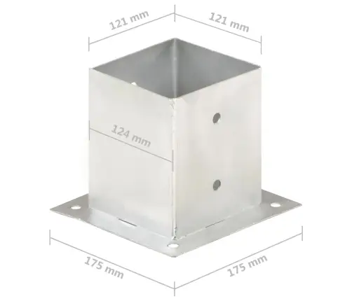 Postiankrud 4 Tk, Tsingitud Metall, 121 Mm