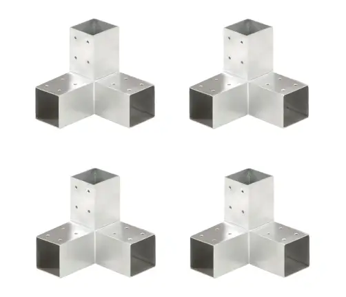 Stabu Savienotāji, Y Forma, 4 Gab., Cinkots Metāls, 71X71 Mm Vidaxl