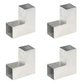 Stabu Savienotāji, 4 Gab., L Forma, Cinkots Metāls, 81X81 Mm Vidaxl