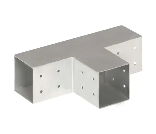 Stulpo Sujungimas, 81X81Mm, Galvanizuotas Metalas, T Formos
