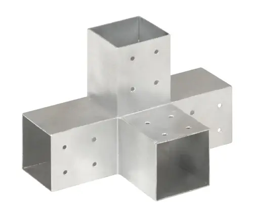 Stabu Savienotājs, X Forma, Cinkots Metāls, 81X81 Mm Vidaxl