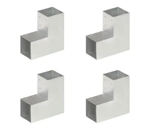 Stulpų Sujungimai, 4Vnt., 91X91Mm, Metalas, L Formos