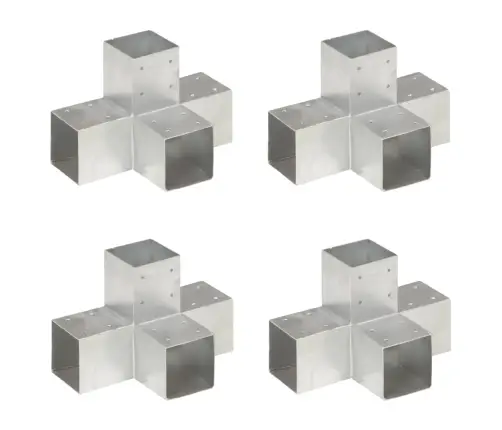 Stulpų Sujungimai, 4Vnt., 91X91Mm, Metalas, X Formos