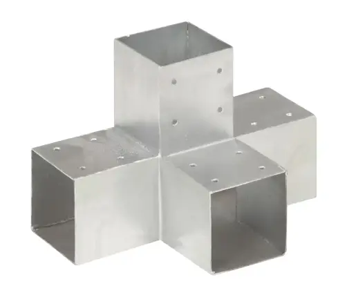 Stulpų Sujungimai, 4Vnt., 91X91Mm, Metalas, X Formos