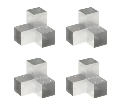 Postiühendused, 4 Tk Y-Kujuline, Tsingitud Metall, 101 X 101 Mm