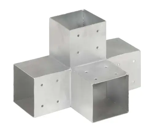 Postiühendused, 4 Tk X-Kujuline, Tsingitud Metall, 101 X 101 Mm