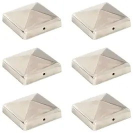 Tvoros Stulpų Dangteliai, 6Vnt., 91X91Mm, Nerūdijantis Plienas