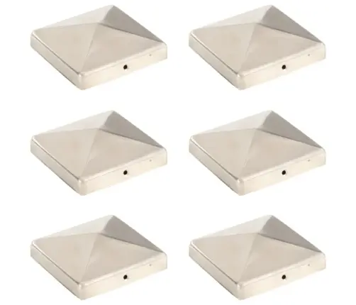 Stabu Cepurītes, 6 Gab,. Nerūsējošs Tērauds, 101X101 Mm Vidaxl