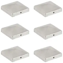 Stabu Cepurītes, 6 Gab., Cinkots Metāls, 101X101 Mm Vidaxl