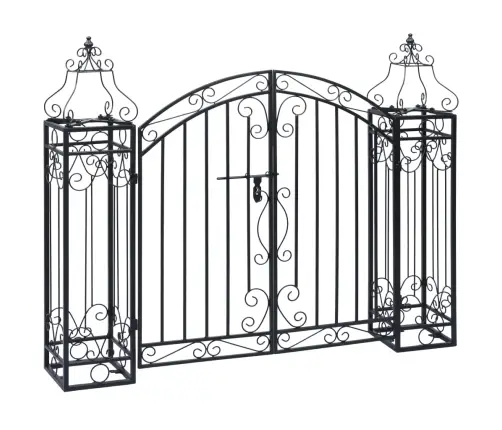 Ornamentidega Aiavärav Sepistatud Rauast 122 X 20,5 X 100 Cm