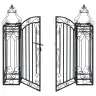 Ornamentidega Aiavärav Sepistatud Rauast 122 X 20,5 X 100 Cm