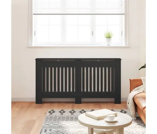 Radiatora Pārsegs, Melns, 152X19X81,5 Cm, Mdf Vidaxl