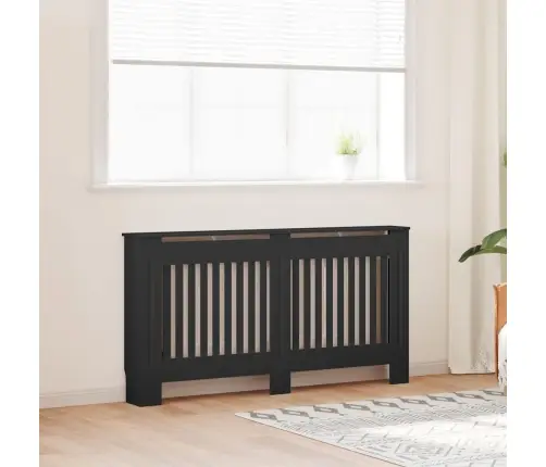 Radiatora Pārsegs, Melns, 152X19X81,5 Cm, Mdf Vidaxl