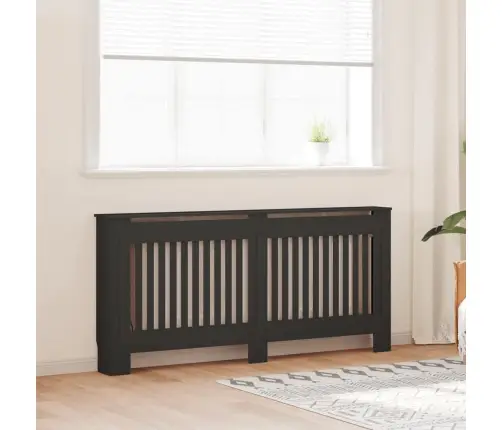 Radiatora Pārsegs, Melns, 172X19X81,5 Cm, Mdf Vidaxl