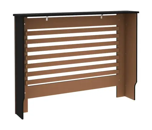 Radiatoriaus Uždangalas, Juodos Spalvos, 112X19X81,5cm Mdf