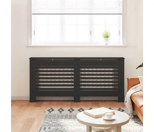 Radiatora Pārsegs, Melns, 172X19X81,5 Cm, Mdf Vidaxl