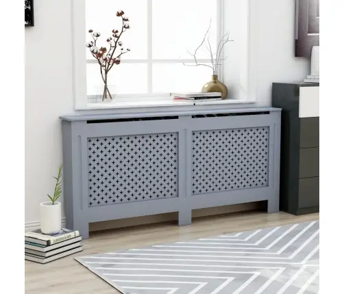 Radiatora Pārsegs, Antracītpelēks, 172X19X81,5 Cm, Mdf Vidaxl