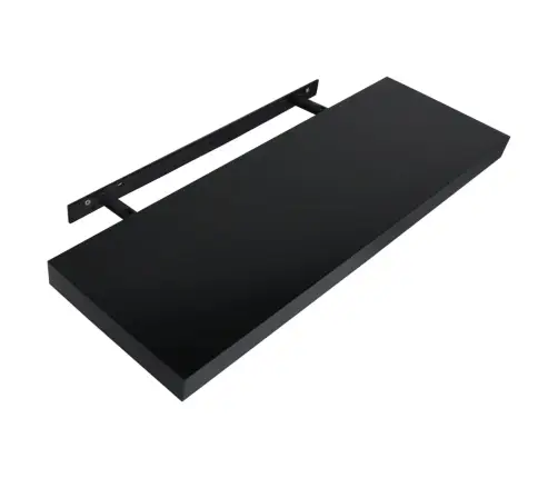 Seinariiulid, 2 Tk, Must, 80 X 20 X 3,8 Cm