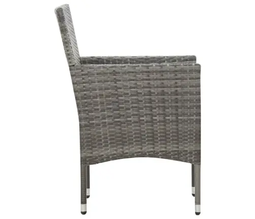 4-Osaline Aiamööblikomplekt Patjadega, Polürotang, Hall