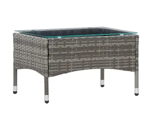 4-Osaline Aiamööblikomplekt Patjadega, Polürotang, Hall