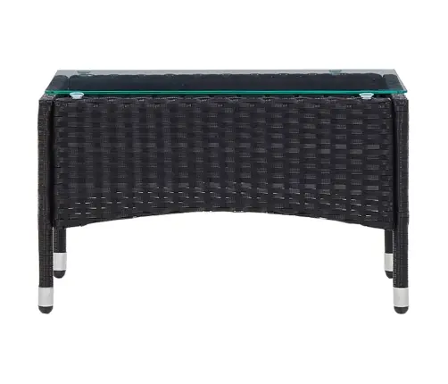 4-Daļīgs Dārza Atpūtas Mēbeļu Komplekts Ar Matračiem, Pe, Melns Vidaxl