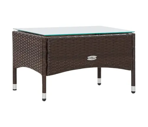 4-Daļīgs Dārza Atpūtas Mēbeļu Komplekts Ar Matračiem, Pe, Brūns Vidaxl