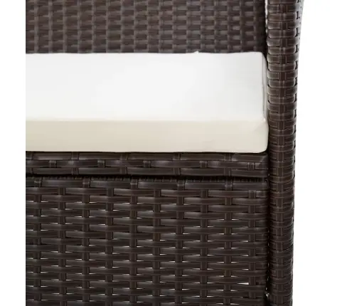 4-Daļīgs Dārza Atpūtas Mēbeļu Komplekts Ar Matračiem, Pe, Brūns Vidaxl