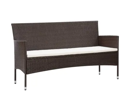 4-Daļīgs Dārza Atpūtas Mēbeļu Komplekts Ar Matračiem, Pe, Brūns Vidaxl