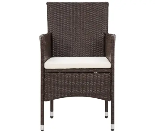 4-Daļīgs Dārza Atpūtas Mēbeļu Komplekts Ar Matračiem, Pe, Brūns Vidaxl