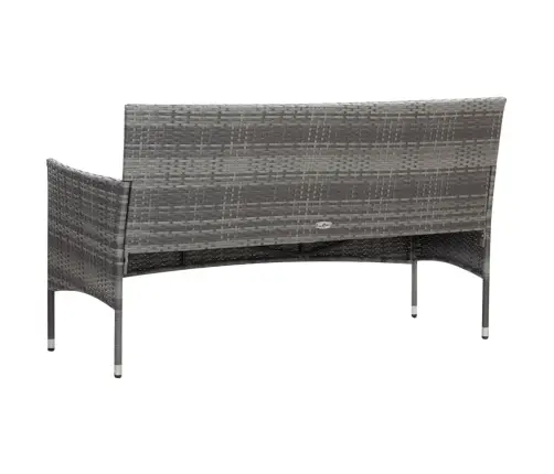 Poilsio Komplektas Su Pagalvėmis, 4 Dalių, Pilkas, Poliratanas