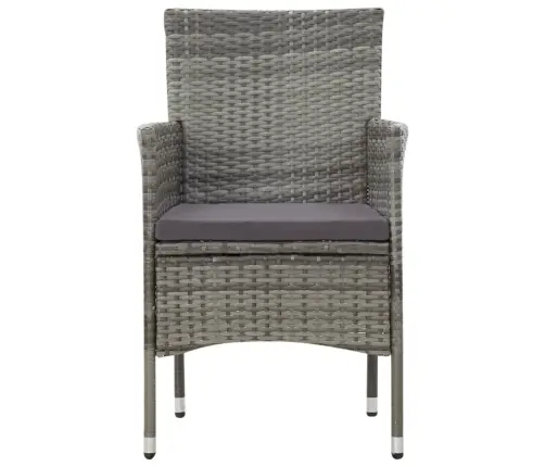 Poilsio Komplektas Su Pagalvėmis, 4 Dalių, Pilkas, Poliratanas